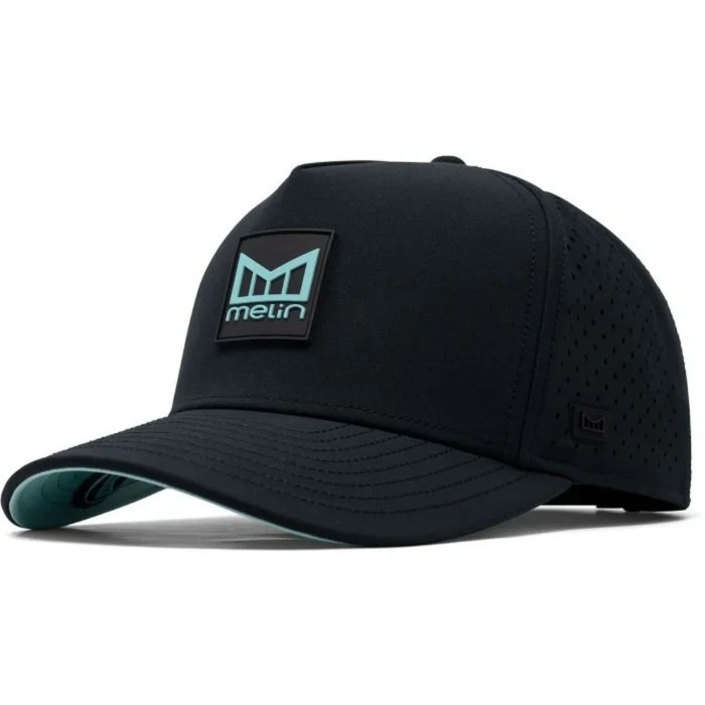 NEW Melin Odysea Stacked Hydro Performance Snapback Golf Hat Classic Black Aqua
